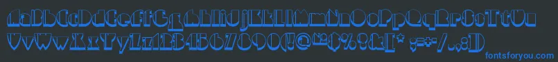 Шрифт High – синие шрифты на чёрном фоне