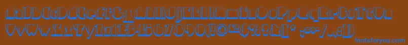 Шрифт High – синие шрифты на коричневом фоне