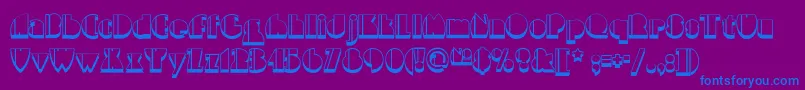 フォントHigh – 紫色の背景に青い文字
