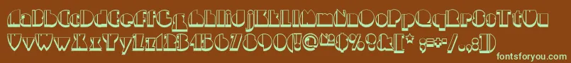 High Font – Green Fonts on Brown Background