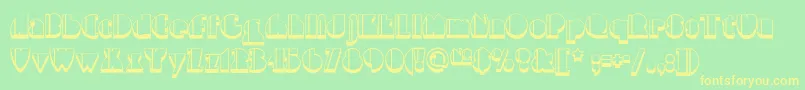 High-fontti – keltaiset fontit vihreällä taustalla