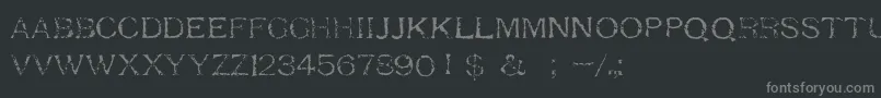 RespessCapitalsLight Font – Gray Fonts on Black Background