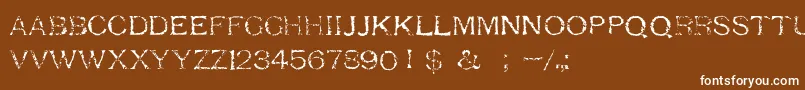 RespessCapitalsLight Font – White Fonts on Brown Background