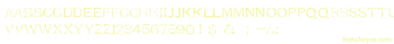 RespessCapitalsLight Font – Yellow Fonts on White Background