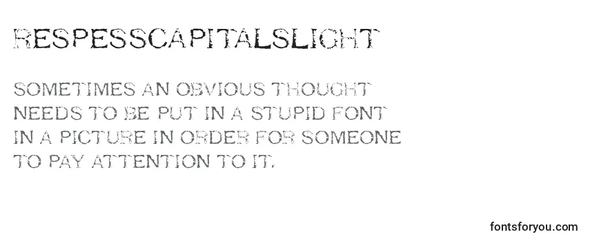 Review of the RespessCapitalsLight Font