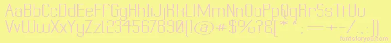 Labtsw Font – Pink Fonts on Yellow Background