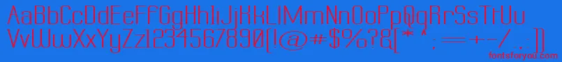 フォントLabtsw – 赤い文字の青い背景