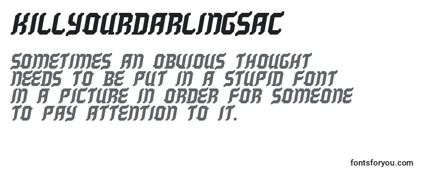 Review of the Killyourdarlingsac Font