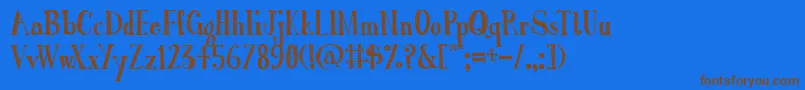 AustieBostRomanHolidaySketch Font – Brown Fonts on Blue Background