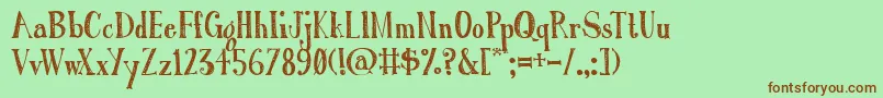 fuente AustieBostRomanHolidaySketch – Fuentes Marrones Sobre Fondo Verde