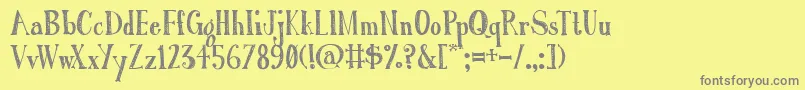 AustieBostRomanHolidaySketch Font – Gray Fonts on Yellow Background