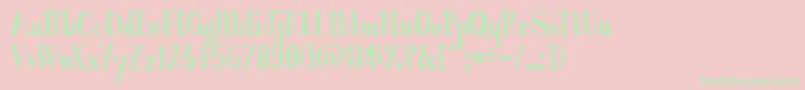 AustieBostRomanHolidaySketch Font – Green Fonts on Pink Background