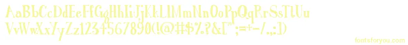 AustieBostRomanHolidaySketch Font – Yellow Fonts on White Background