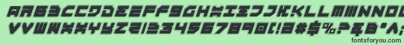 Omega3pi Font – Black Fonts on Green Background