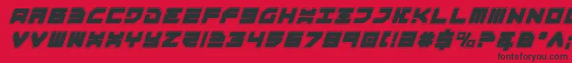 Omega3pi Font – Black Fonts on Red Background