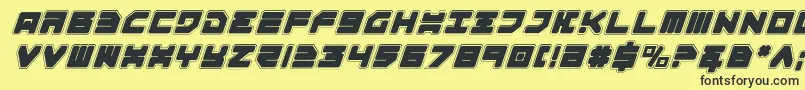 Omega3pi Font – Black Fonts on Yellow Background