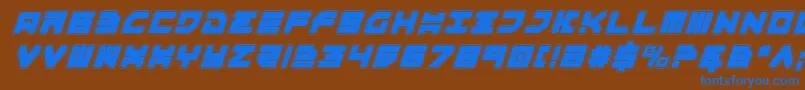 Omega3pi Font – Blue Fonts on Brown Background