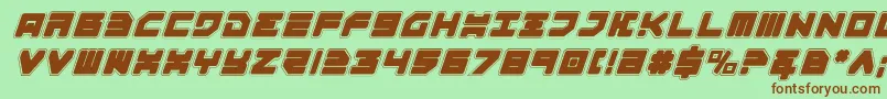 Omega3pi Font – Brown Fonts on Green Background