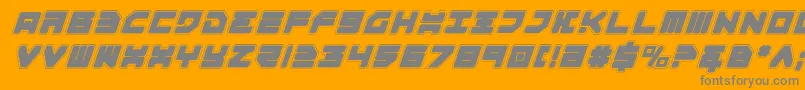 Omega3pi Font – Gray Fonts on Orange Background