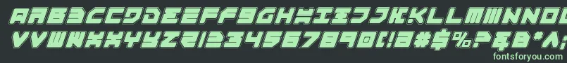 Omega3pi Font – Green Fonts on Black Background