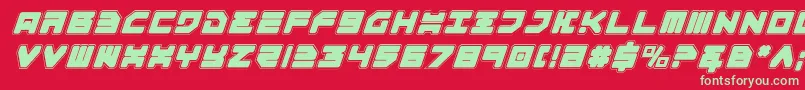 Omega3pi Font – Green Fonts on Red Background