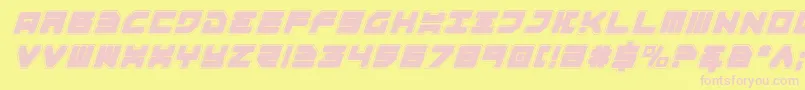 Omega3pi Font – Pink Fonts on Yellow Background