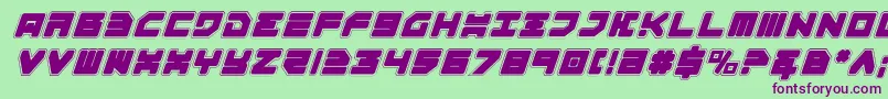 Omega3pi Font – Purple Fonts on Green Background