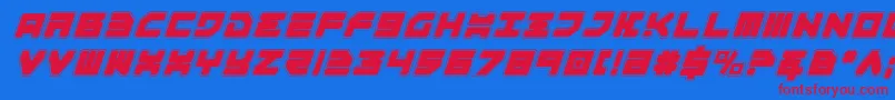 Omega3pi Font – Red Fonts on Blue Background