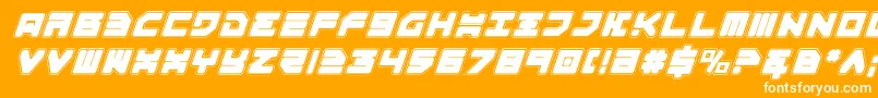 Omega3pi Font – White Fonts on Orange Background