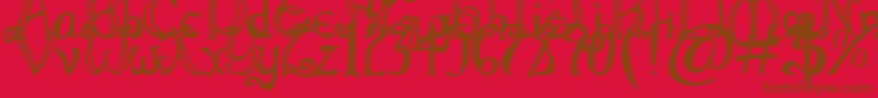 ThrorianFormal Font – Brown Fonts on Red Background