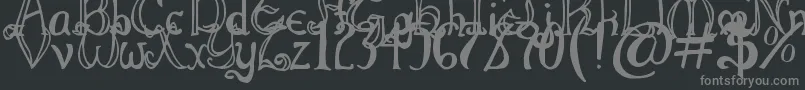 Шрифт ThrorianFormal – серые шрифты на чёрном фоне