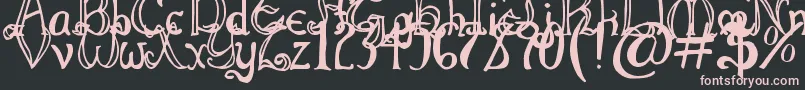 ThrorianFormal Font – Pink Fonts on Black Background