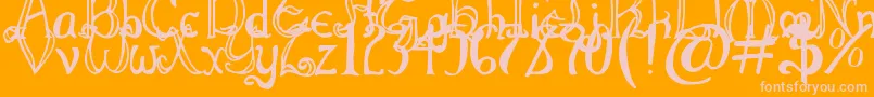 ThrorianFormal Font – Pink Fonts on Orange Background