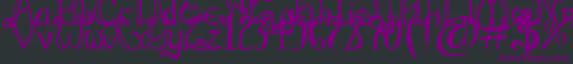 ThrorianFormal-Schriftart – Violette Schriften auf schwarzem Hintergrund