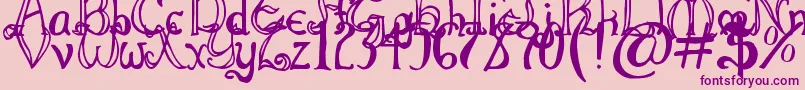 ThrorianFormal Font – Purple Fonts on Pink Background