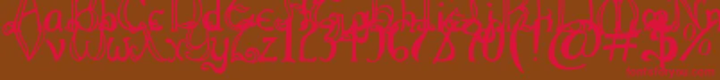 ThrorianFormal Font – Red Fonts on Brown Background