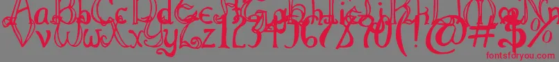 ThrorianFormal Font – Red Fonts on Gray Background