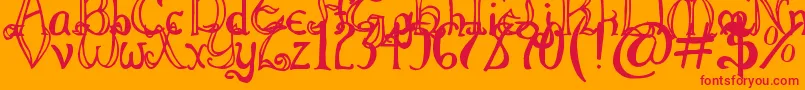ThrorianFormal Font – Red Fonts on Orange Background