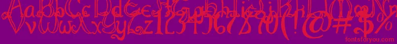 ThrorianFormal Font – Red Fonts on Purple Background