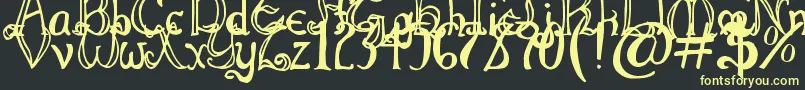 ThrorianFormal Font – Yellow Fonts on Black Background