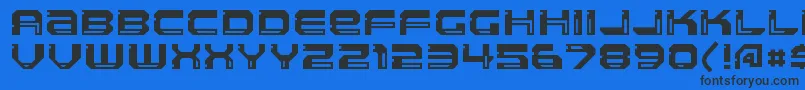 LlandruRegular Font – Black Fonts on Blue Background