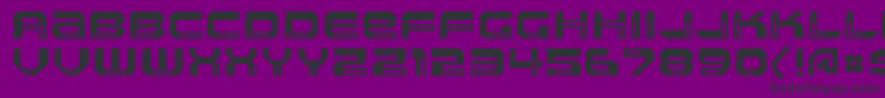 LlandruRegular Font – Black Fonts on Purple Background