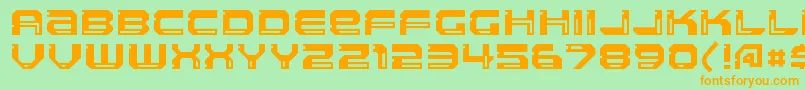 LlandruRegular Font – Orange Fonts on Green Background