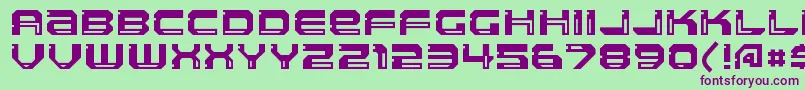 LlandruRegular Font – Purple Fonts on Green Background