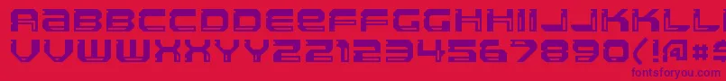 フォントLlandruRegular – 赤い背景に紫のフォント