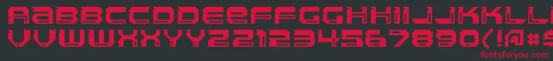 LlandruRegular Font – Red Fonts on Black Background
