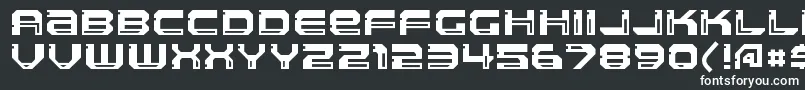LlandruRegular-fontti – valkoiset fontit mustalla taustalla
