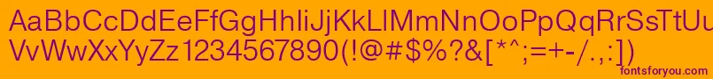 PragmaticaLight Font – Purple Fonts on Orange Background
