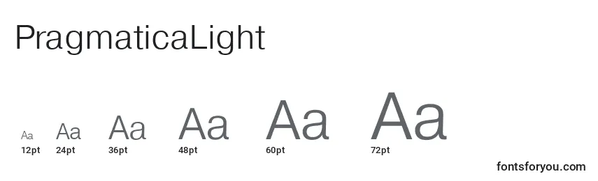 PragmaticaLight Font Sizes