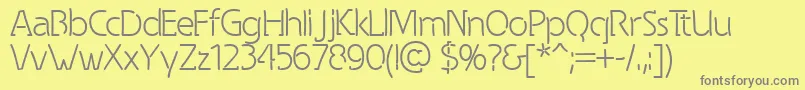 Czcionka Spongy – szare czcionki na żółtym tle